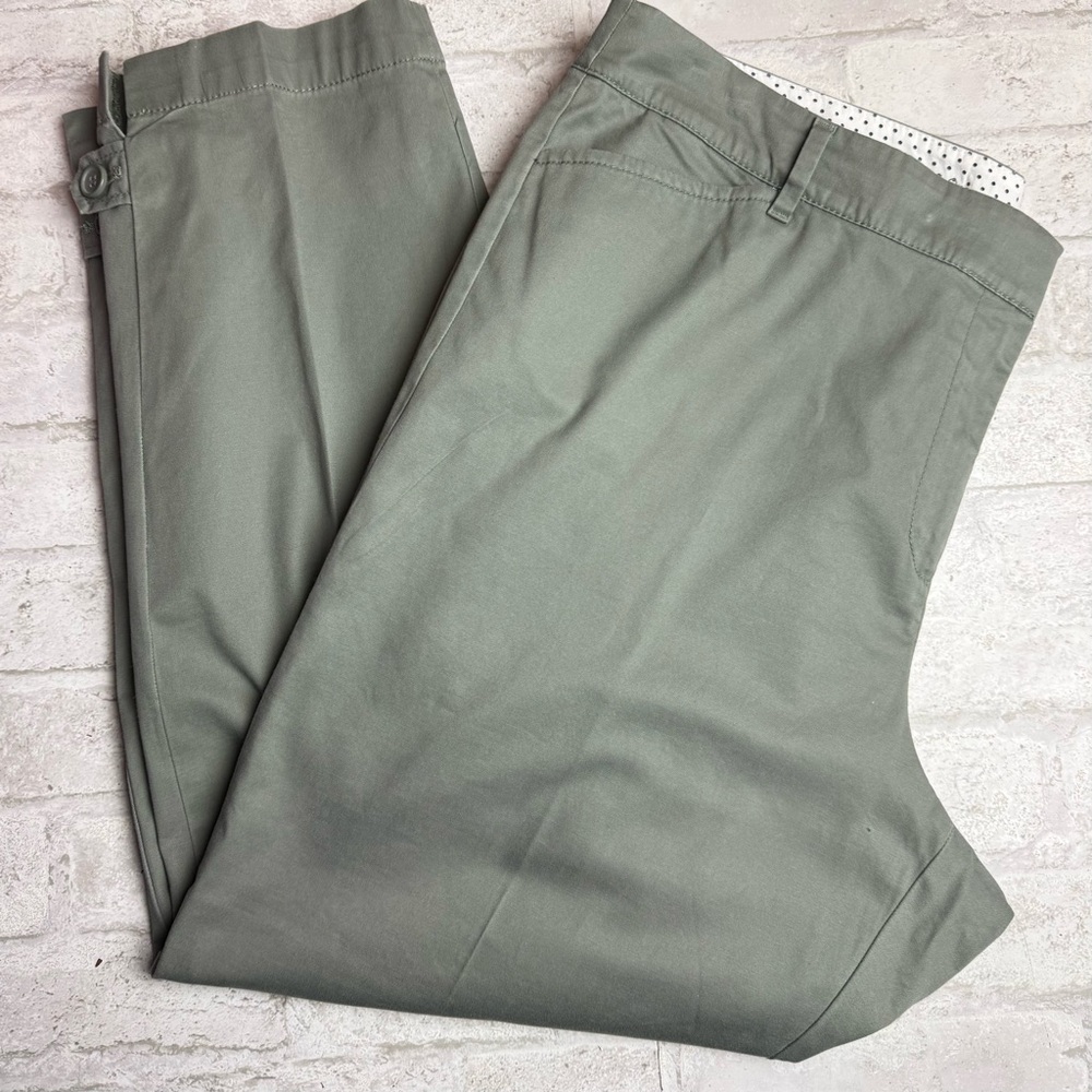 Talbots Perfect Crop Chino Pants Sz 14 Career Workwear Office Preppy NEW NWOT😍